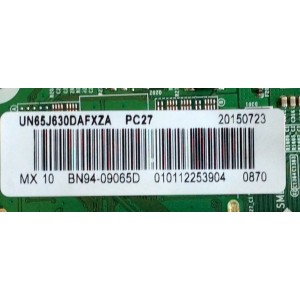 MAIN / SAMSUNG BN94-09065D / BN97-10058M / BN41-02353B / PANEL CY-GJ065CSAV1H / DISPLAY T650HVN12.0 / MODELO UN65J630DAFXZA BH02