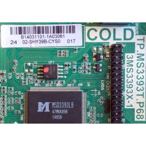 MAIN / FUENTE / (COMBO) SANYO B14031101 / 02-SHY39B-CYS0 / TP.MS3393T.P68 / 3MS3393X-1 / MODELO DP24E14 P24E14-00 / PANEL V236BJ1-P01 REV.C2 