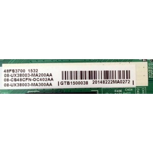 MAIN / TCL 08-CS48CFN-OC402AA / 80-UX38003-MA200AA / 08-UX38003-MA300AA / V8-UX38001-LF1V025(C2) / 40-UX38NA-MAG2HG /GTB1500038 /MODELO 48FS3700 48FS3700TFAA /PANEL LVF480ND2L