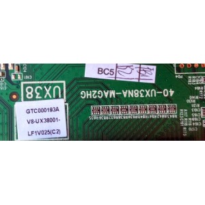 MAIN / TCL V8-UX38001-LF1V025(C2) / GTC000193A / 40-UX38NA-MAG2HG / MODELO 55FS3750  W8U55FS3850