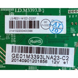 MAIN / RCA GE01M3393LNA23-C2 / 20140901201856 12V e1 / LD.M3393.B / 20140901201856 / MODELO LED32G30RQD