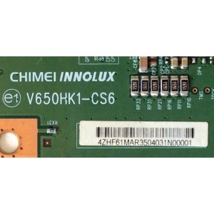 T-CON / FUNAI 4Z.HF61.MAR / 4ZHF61MAR / V650HK1-CS6 / MODELO FW65D25T