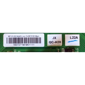 MAIN / FUENTE / (COMBO) / LG 1607271LA0271 / 5823-A6M68A-0P00 / VER00.05 / 1607271M-M01111 / MP.03.00.04 / MODELO 43LH5000-UA	