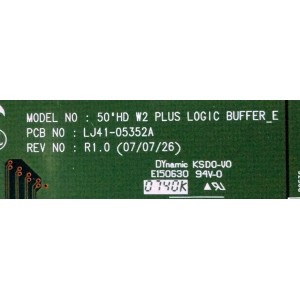 BUFFER / PHILIPS  LJ92-01522A /  LJ41-05352A / REV : R1.0 /  522A / AA2 /   996510011735 / PANEL S50HW-YB02 / MODELOS 50PFP5332D/37 / 50PFP5532D/05 / 50PFP5532/05