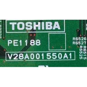 MAIN / TOSHIBA 75040183 / 461C7H51L11 / PE1188 / V28A001550A1 / MODELO 58L8400U / PANEL V580DK2-KS2 Rev:CA