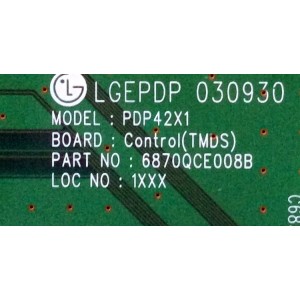 MAIN LOGICA / LG 6871QCH041A / 6870QCE008B / PANEL`S PDP42X12032 / PDP42X2 / MODELOS DU-42PZ60 / MU-42PZ90XC / MX-42XM11 P420142X1 / P42HD 