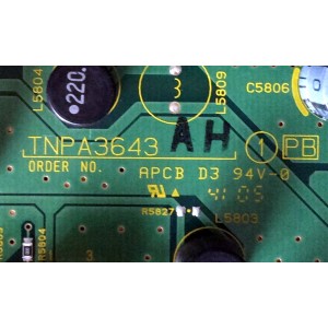 PLACA DE AUDIO / PANASONIC TNPA3643AH / EL5N18B / MODELO TH-42PX500U