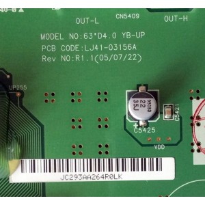 BUFFER / SAMSUNG BN96-02654A / LJ92-01293A / LJ41-03156A /  R1.1 / A2 / PANEL S63HW-XB03 / MODELOS HPR6372X/XAA / HPS6373X/XAA / PPM63M5HBX/XAA