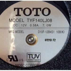 VENTILADOR PARA TV DLP / TOTO TYF140LJ08 / D10F-12B4S1 / 6Y21D F2 / 10B(K)