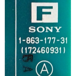 FUENTE DE PODER  FILTRO  / SONY A-1101-358-A / 1-863-177-31 / 172460931 /  PANEL  NP50X6MF02 /  MODELO  KDE-50XS955