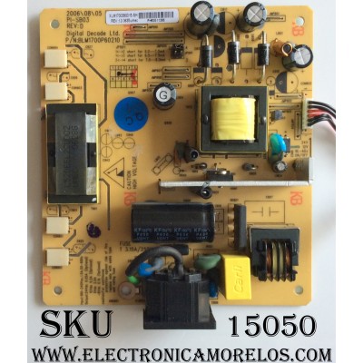 FUENTE DE PODER BACKLIGHT / VIEWSONIC  XLM1700390015-SH / BLM1700P60210 / PI-SB03 / BC10442L0 / E170968 / REV: 1.0 / MODELO  VS11369