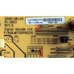 FUENTE DE PODER BACKLIGHT / VIEWSONIC  XLM1700390015-SH / BLM1700P60210 / PI-SB03 / BC10442L0 / E170968 / REV: 1.0 / MODELO  VS11369