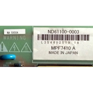 FUENTE DE PODER  / AKAI MPF7410A / PCPF0039 / ND61100-0003 / MPF7410 /  PANEL  FPF42C128128UE-51 /  MODELO PDP4225M