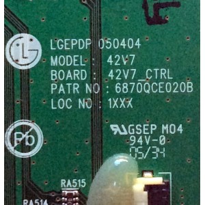 MAIN LOGICA / HAIER 6871QCH066C / 6870QCE020B / PANEL PDP42V72413 / MODELO 42EP24S	