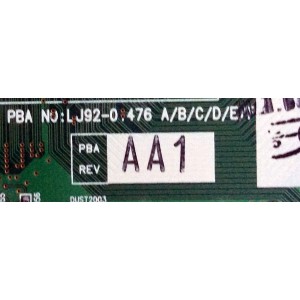 MAIN LOGICA / SAMSUNG BN96-06815A / LJ92-01476A / LJ41-05055A / 476A / AA1 / REV:R1.7 / MODELO FPT5084X/XAA KR02 / PANEL S50FH-YB01	