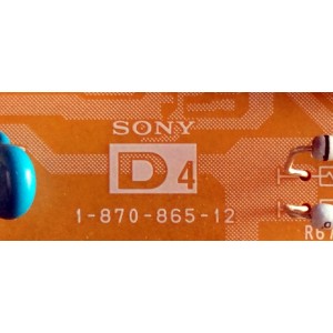 FUENTE DE PODER INVERSORA D4 / SONY A-1208-983-F / A1208983F / (A1208983F) / 1-870-865-12 / 1-870-865-11 / MODELOS KDL-52XBR2 / KDL-52XBR3 	