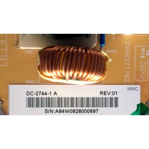 FUENTE FILTRO DE AC / SHARP RUNTKA446WJQZ / DC-2744-1 / 2960271702 / PANEL LK460D3LW10Z / MODELO LC-46SB54U