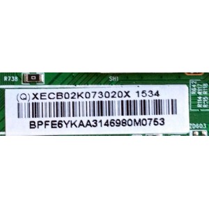 MAIN / VIZIO 756TXECB02K0730 / XECB02K073 / 715G7234-M01-001-004M / MODELO D28H-C1 LTT3TFAR / PANEL TPT275B5-A014 REV:S11E	