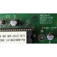 TARJETA DE CONTROL DIGITAL / LG 6871VSMU16C / 6870VS1051B / NB02QA/B /020827 / MODELO RU-60SZ30	