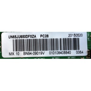MAIN / SAMSUNG BN94-09019V / BN41-02344B / BN97-09272B / SUSTITUTAS BN94-09402U / BN94-08776A / BN94-09285N / BN94-10056Q / BN94-10521A / PANEL CY-GJ065HGLV1H / MODELO UN65JU650DFXZA TD01