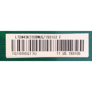 MAIN / HISENSE 193102 / RSAG7.820.6400/ROH / LTDN43K2208WUS / PANEL HD426DF-B51-(010)\XP\S3\GM\ROH / MODELO LC-43N4000