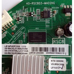 MAIN / TCL NTA1200086 / V8-ORSC809-LF1V012 / 40-RSC803-MAD2HG / 08-RSC8L01-MA200AA / 08-CM39TML-LC210AA / 08-RSC8L01-MA300AA / V8-0RSC809-LF1V012 / PANEL LVF390CMTM E11 V3 / MODELO LE39FHDF3300TA / LE39FHDF3300TATCAA	