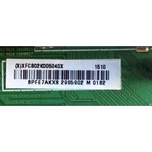 MAIN / VIZIO XFCB02K005 / 756TXFCB02K0050 / 715G7126-M01-000-0041 / (X)XFCB02K005040X / PANEL TPT550J1-HVN08.U REV: S110A / MODELOS E55-E1 LTM7VIAT / E55-C1 LTCWSHAR / E55-C1 LTMWSHAR