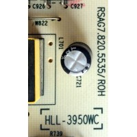 FUENTE DE PODER PARA TV HISENSE / NUMERO DE PARTE 167578 / RSAG7.820.5535/ROH / 167577 / HLL-3950WC / CQC03001003024 / E166702 / PANEL HD400DF-E37\S0.B2 / MODELOS 40K20D / 40K24D