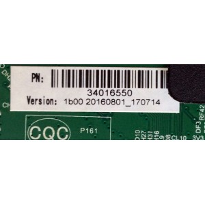 MAIN FUENTE PARA TV ELEMENT / NUMERO DE PARTE 34016550 / H16071204 / TP.MS3393.PB801 / 65W03 /20160801_170714 / MODELO ELEFW3916