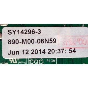 MAIN / ELEMENT B14060042 /  COMPATIBLE  B14060752 / T.MS3393.81 / SY14296-3 / SY14296-2 /  SY14380  /  SY14296   /  890-M00-06N59 / PANEL JE600D3HE67 / MODELO ELEFW605 / SERIE COMIENZA CON F1400