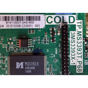 MAIN / FUENTE / (COMBO) / SANYO B14110037 / TP.MS3393T.P68 / 3MS3393X-1 / 02-SYS39B-C039001 / MODELO 24"