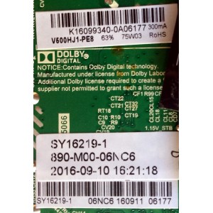 MAIN / FUENTE (COMBO) / ELEMENT K16099340 / TP.MS3393.PB801 / SY16219-1 / 890-M00-06NC6 / PANEL V500HJ1-PE8 / MODELO ELEFW5016