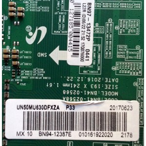 MAIN / SAMSUNG BN94-12387E / BN41-02568A / BN97-13472P / PANEL CY-GK050HGNVTH / MODELO UN50MU630DFXZA DC03