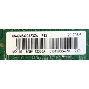 MAIN PARA TV SAMSUNG / NUMERO DE PARTE BN94-12388A / BN41-02574A / BN97-12969D / BN9412388A / PANEL CY-JM049BGLV2H JW21 / MODELO UN49M530 / UN49M530DAFXZA FA01 / ((COMPARAR CONECTORES CON SKU 13827 Y SKU 15543))