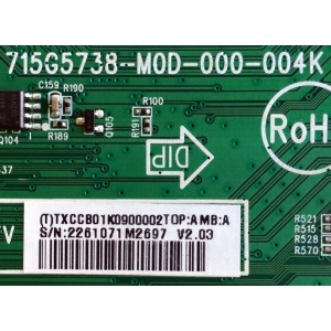 MAIN / INSIGNIA 756TXCCB01K0900 / TXCCB01K090 /TXCCB01K0900001  /  715G5738-M0D-000-004K / MODELO NS-46E340A13
