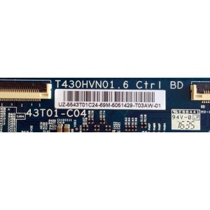 T-CON / SAMSUNG BN96-35412C / 5543T01C24 / T430HVN01.6 CTRL BD / 55.43T01.C24 / MODELO UN43J5000BFXZA AA02 / PANEL CY-JJ043BGAV4H	