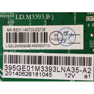 MAIN / RCA 395GE01M3393LNA35-A2 / LD.M3393.B / MK-RE01-140723-ZQ725 / 0723-ZQ725 / MODELO LED40C45RQ	