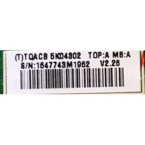 MAIN / VIZIO CBPFTQACB5K043 / TQACB5K04301 / TQACB5K04302 / TQACB5K04303 / TQACB5K04304 / 715G3715-M01-000-004K / MODELO E370VA / E371VA LTLNIAAL / E371VA BGLTKNHYAL /	