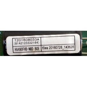 MAIN / FUENTE / (COMBO) / PROSCAN B16086333 / TP.MS3393.PC822 / T201608033A / MODELO ¨49¨ / PANEL HV490FHB-N8D 