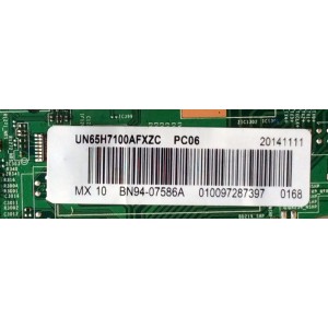 MAIN PARA TV SAMSUNG / NUMERO DE PARTE BN94-07586A / BN41-02157B / BN97-08117B / BN9407586A / MODELO UN65H7100 / UN65H7100AFXZC