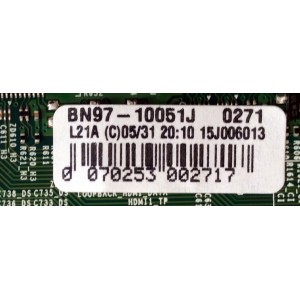 MAIN / SAMSUNG BN94-08247Y / BN97-10051J / BN41-02353B / MODELO UN48J6520AFXZC	