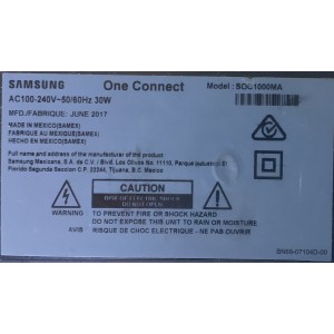 CAJA ONE CONNECT PARA TV SAMSUNG / NUMERO DE PARTE BN96-44723A / SOC1000MA / S0C1000MA / BN68-07104D-00 / BN39-02301A J53UW5405 / MODELO QN65Q7CDMFXZA