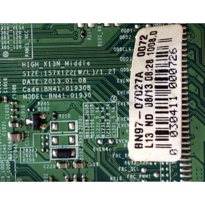 MAIN / SAMSUNG BN94-06177N / BN41-01930B / BN97-07027A / PANEL HF500BGM-C1 CC01 / MODELO UN50F5000AFXZX CH01	