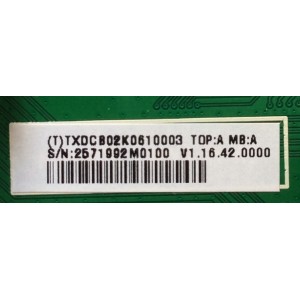 MAIN / VIZIO 756TXDCB02K061 / 715G6013-M01-000-004X / TXDCB02K0610002 / TXDCB02K0610003 / MODELOS E500I-A1 LTMWNTDP / E500I-A1 LTYWNTDP / E500I-A1 LTYWNTDQ	