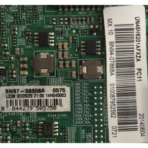 MAIN / SAMSUNG BN94-07868A / BN97-08808A / BN41-02245A / PANEL'S CY-HF460CSLV2H / CY-DF460CSLV1H / MODELOS UN46H6201AFXZA / UN46H6201AFXZA TD01	