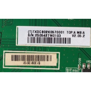 MAIN / VIZIO TXDCB02K057 / CBPFTXDCB02K057 / 715G5824-M02-000-004X / PARTE SUSTITUTA 756TXDCB02K031 / PANEL TPT390J1-HVN04 REV:S000M / MODELO E390I-A1 LTYWNQQP