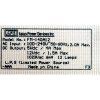 FUENTE / BACKLIGHT INVERTER / WESTINGHOUSE 27-D018601 / FM-140A12 / 098-39006-05 / MODELO L2610NW