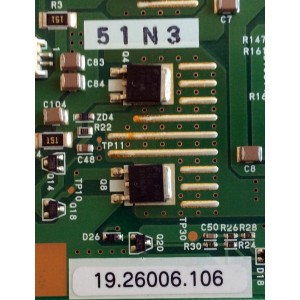 BACKLIGHT / AUO 19.26006.106 / HPC-1561C / 1926006106 / HIU-641B / PANEL T260XW02 / MODELO MX-26X3 L2614XW02	