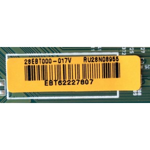 MAIN ((NOTA IMPORTANTE:((VALUM)) TUNER DAÑADO CHECAR FOTO...)) / LG EBT62227807 / EAX64437505(1.0) / EBR75708201 / SUSTITUTAS EBT62227810 / EBT62227820 / EBT62227814 / PANEL LC550EUE (SE)(M1) / MODELO 55LS4500-UD AUSWLUR