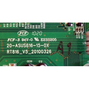 MAIN / ELEMENT / 1.B.08.030000482 / 20-ASUS816-15-0X / RT816_V5_20100326 / PANEL V420H1-L13 Rev.C8 / MODELO ELDTW422